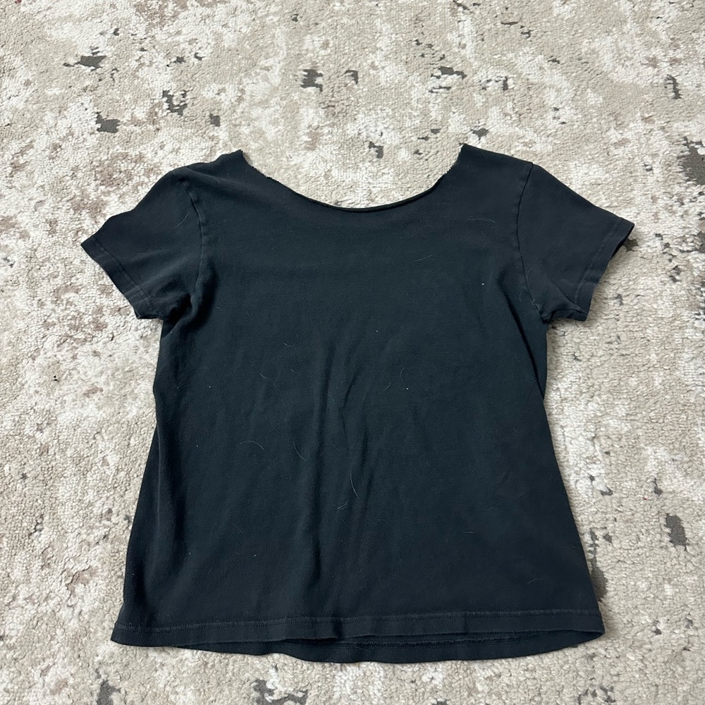 Women’s Y2K Grey Graphic Short Sleeve Shirt Size Small/Medium - Picture 2 of 2